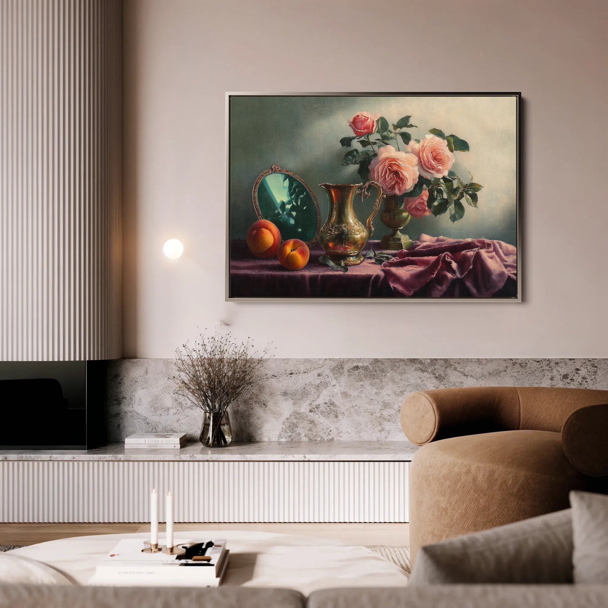 Floral 1186 Canvas Art 18" x 24" / 45 x 60 cm / Black