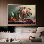 Floral 1186 Canvas Art 60 x 40 cm / Black