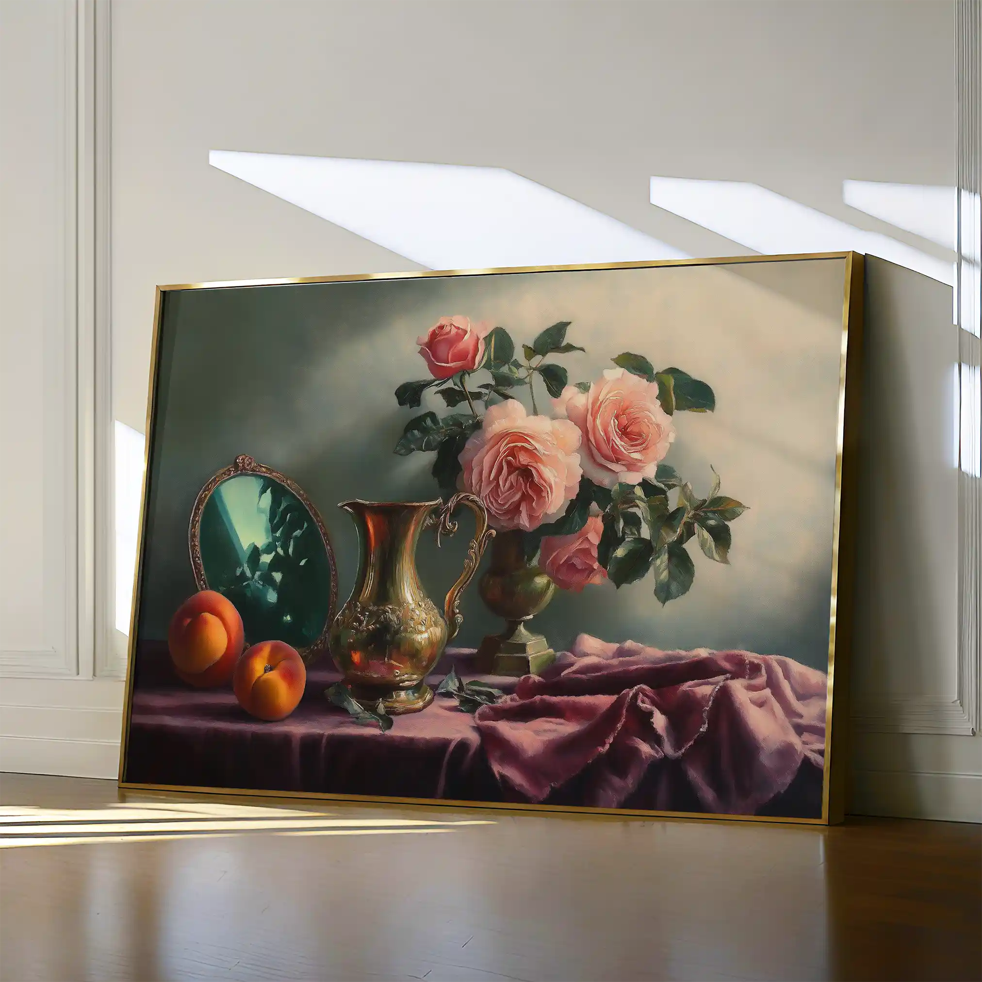 Floral 1186 Canvas Art 60 x 40 cm / Black