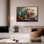 Floral 1186 Canvas Art 60 x 40 cm / Black