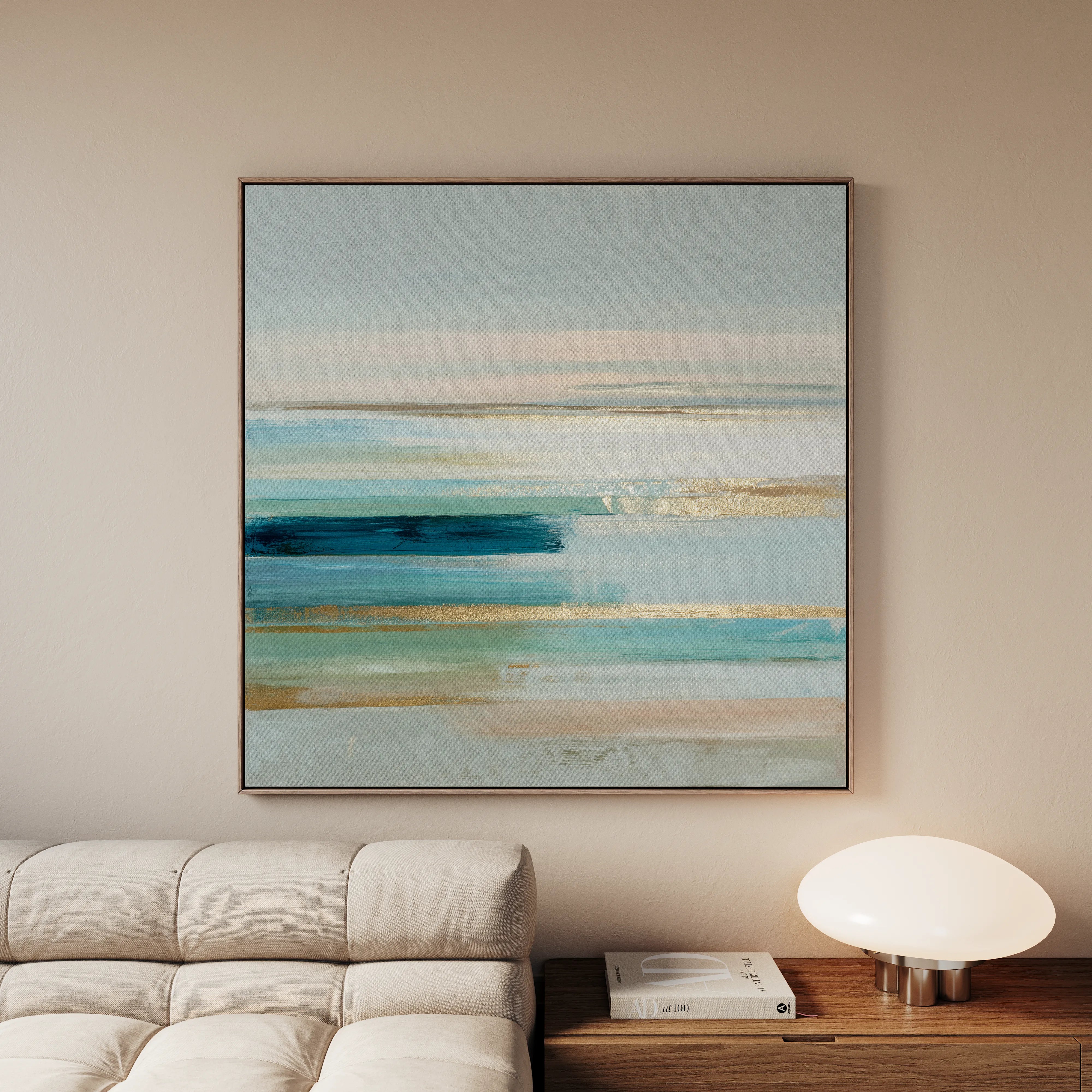 Abstract 1187 Canvas Art 16" x 16" / 40 x 40 cm / Black