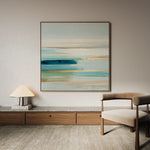 Abstract 1187 Canvas Art 16" x 16" / 40 x 40 cm / Black