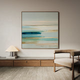 Abstract 1187 Canvas Art 16" x 16" / 40 x 40 cm / Black