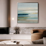 Abstract 1187 Canvas Art 16" x 16" / 40 x 40 cm / Black
