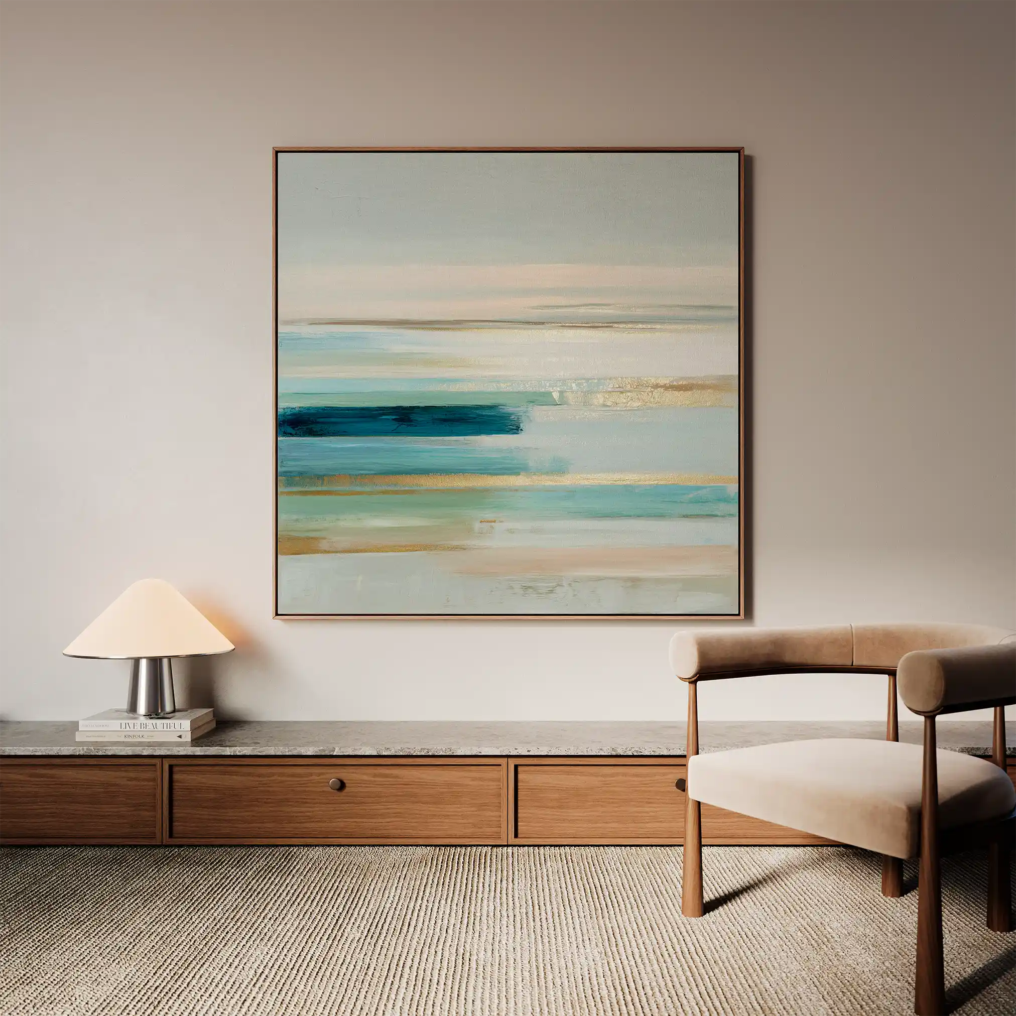 Abstract 1187 Canvas Art 60 x 60 cm / Black