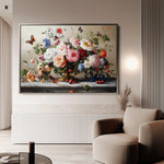 Floral 1187 Canvas Art 18" x 24" / 45 x 60 cm / Black