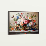 Floral 1187 Canvas Art 18" x 24" / 45 x 60 cm / Black