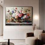 Floral 1187 Canvas Art 60 x 40 cm / Black