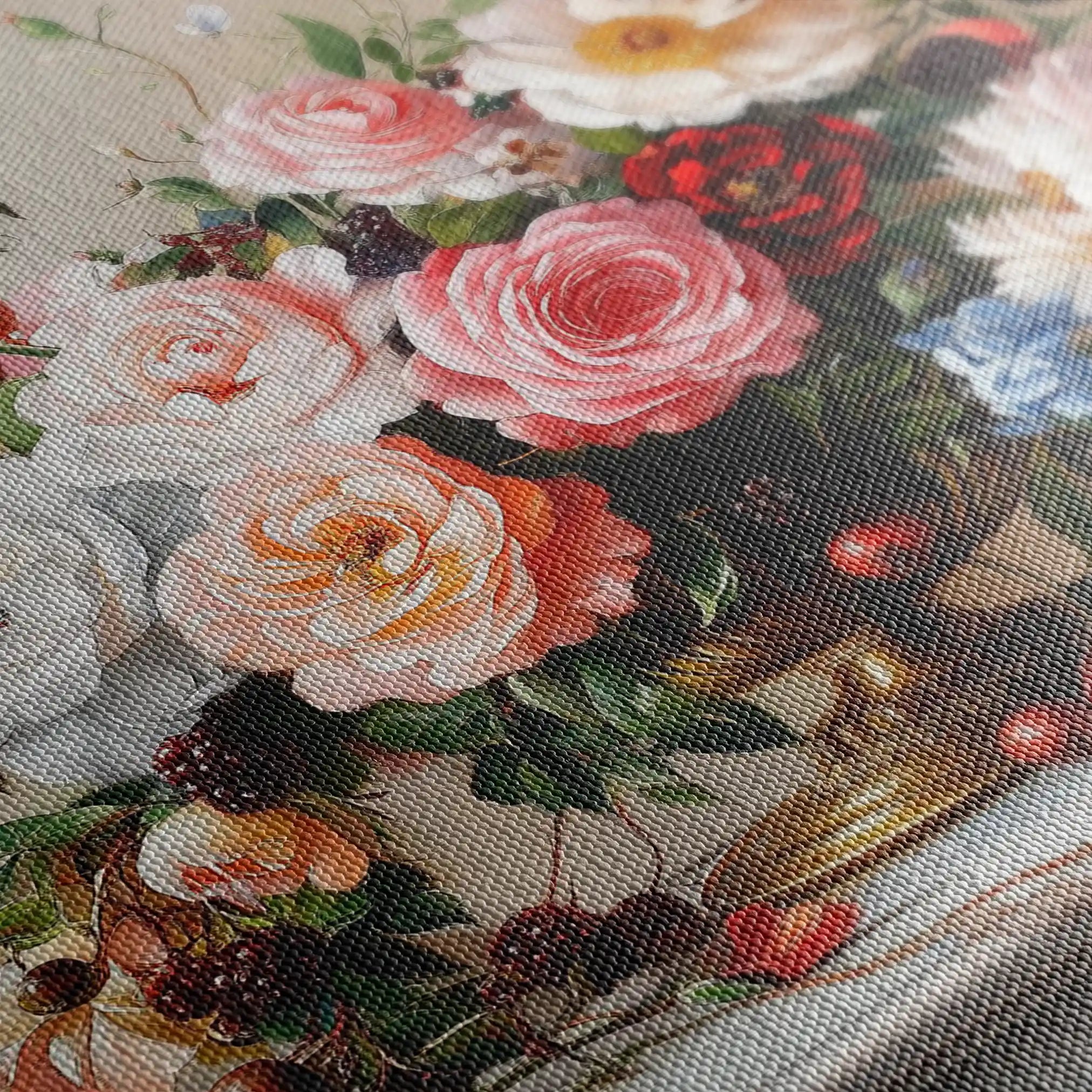 Floral 1187 Canvas Art 60 x 40 cm / Black