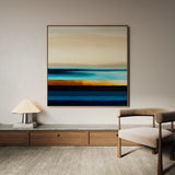 Abstract 1188 Canvas Art 16" x 16" / 40 x 40 cm / Black