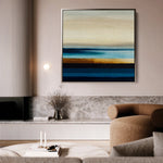 Abstract 1188 Canvas Art 16" x 16" / 40 x 40 cm / Black