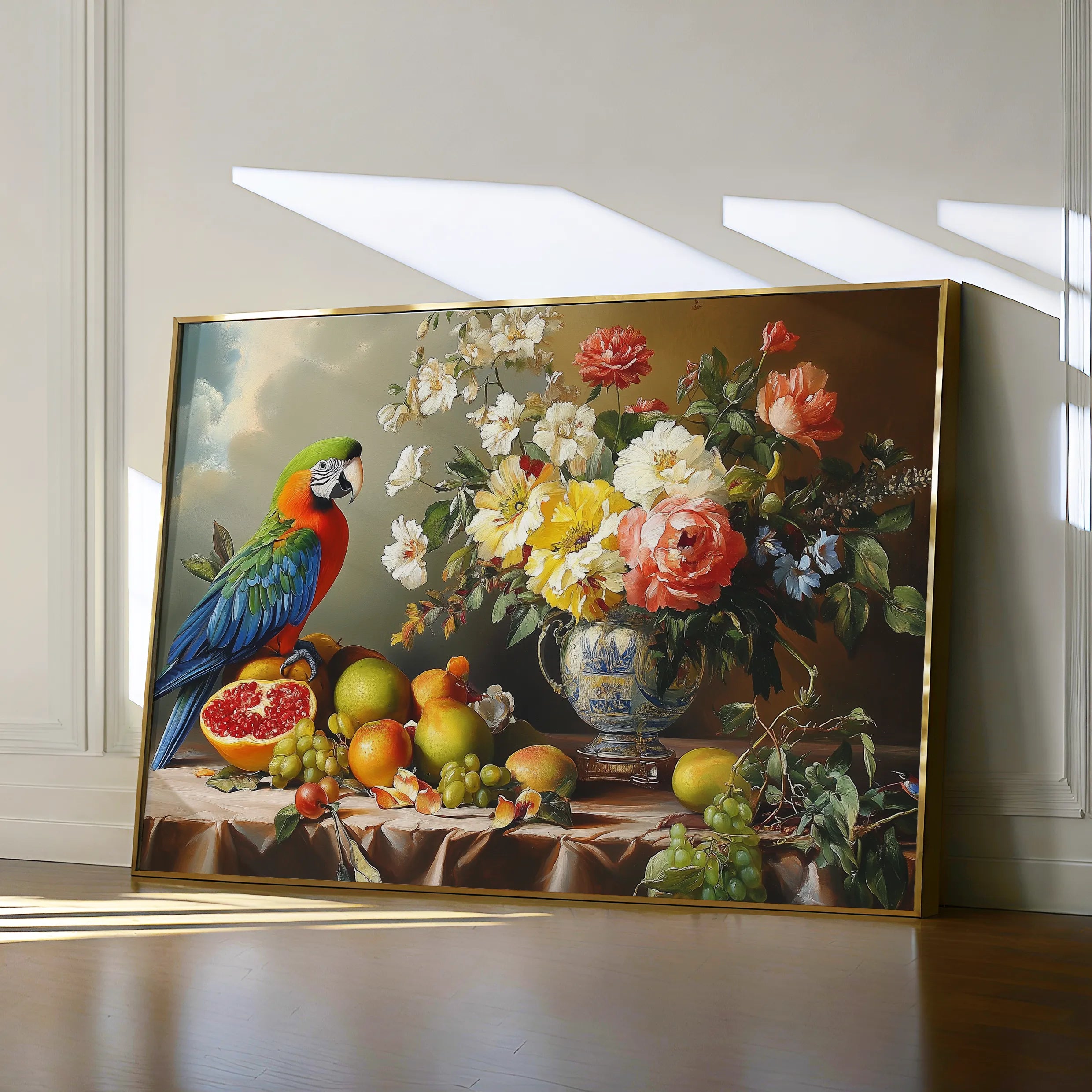 Floral 1188 Canvas Art 18" x 24" / 45 x 60 cm / Black