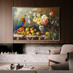 Floral 1188 Canvas Art 18" x 24" / 45 x 60 cm / Black
