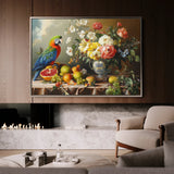 Floral 1188 Canvas Art 18" x 24" / 45 x 60 cm / Black