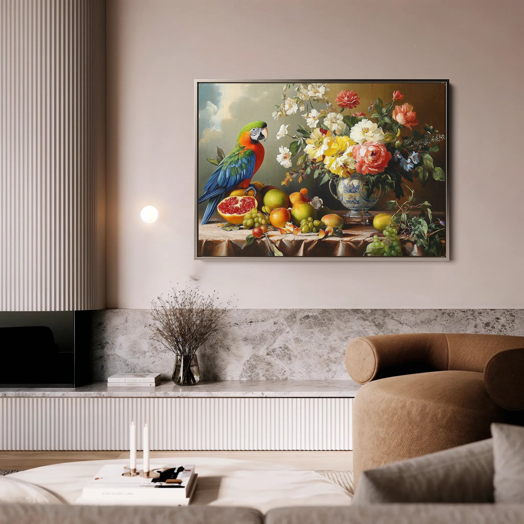 Floral 1188 Canvas Art 18" x 24" / 45 x 60 cm / Black