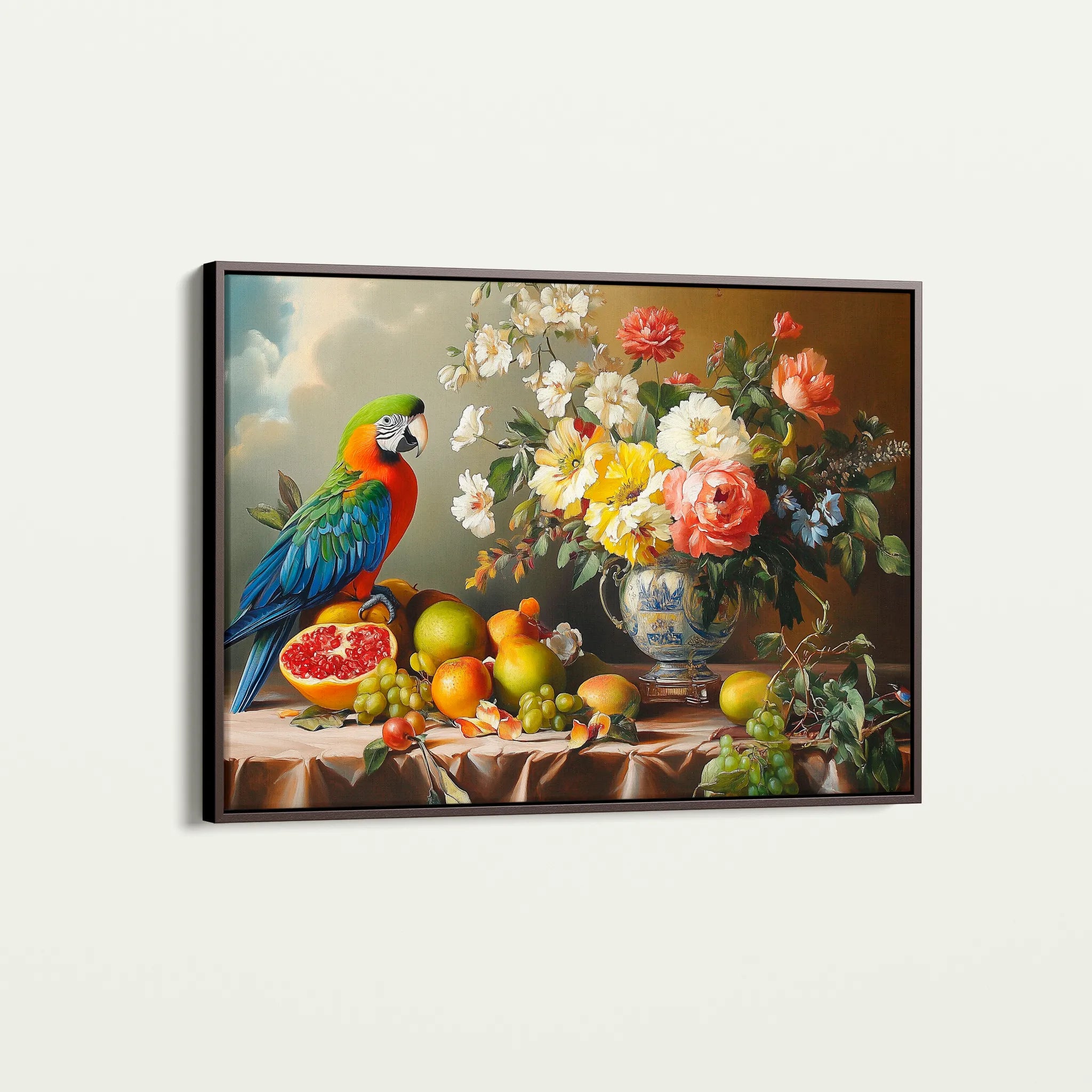 Floral 1188 Canvas Art 18" x 24" / 45 x 60 cm / Black