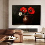 Floral 1189 Canvas Art 18" x 24" / 45 x 60 cm / Black