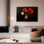 Floral 1189 Canvas Art 18" x 24" / 45 x 60 cm / Black