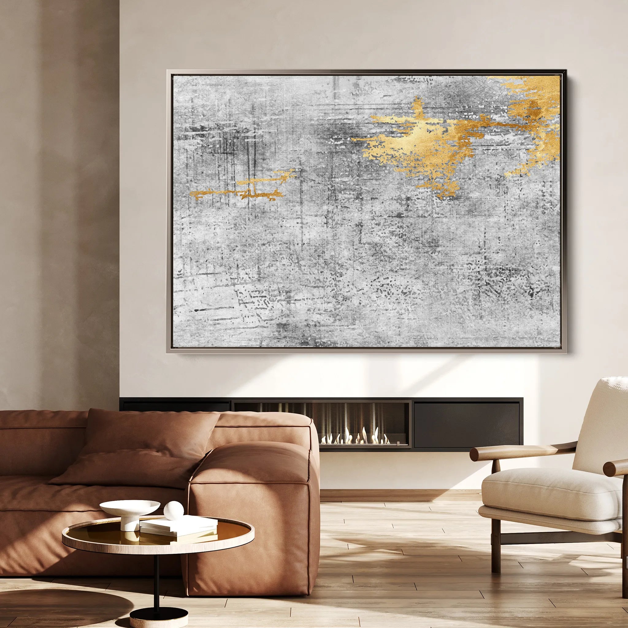 Abstract 119 Canvas Art 18" x 24" / 45 x 60 cm / Black