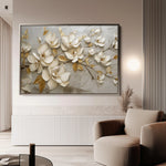 Floral 119 Canvas Art 18" x 24" / 45 x 60 cm / Black