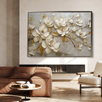 Floral 119 Canvas Art 18" x 24" / 45 x 60 cm / Black