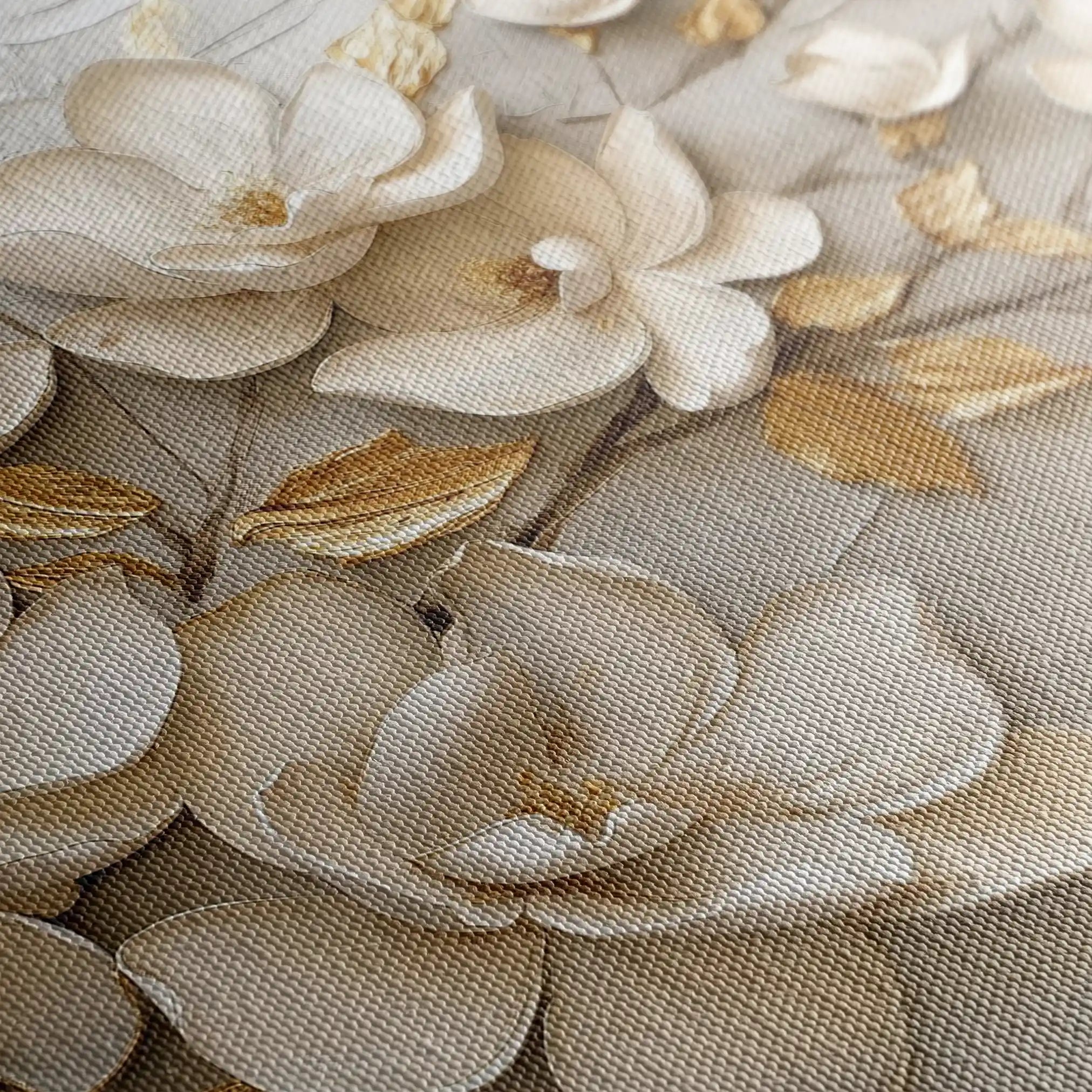 Floral 119 Canvas Art 18" x 24" / 45 x 60 cm / Black