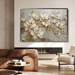 Floral 119 Canvas Art 60 x 40 cm / Black