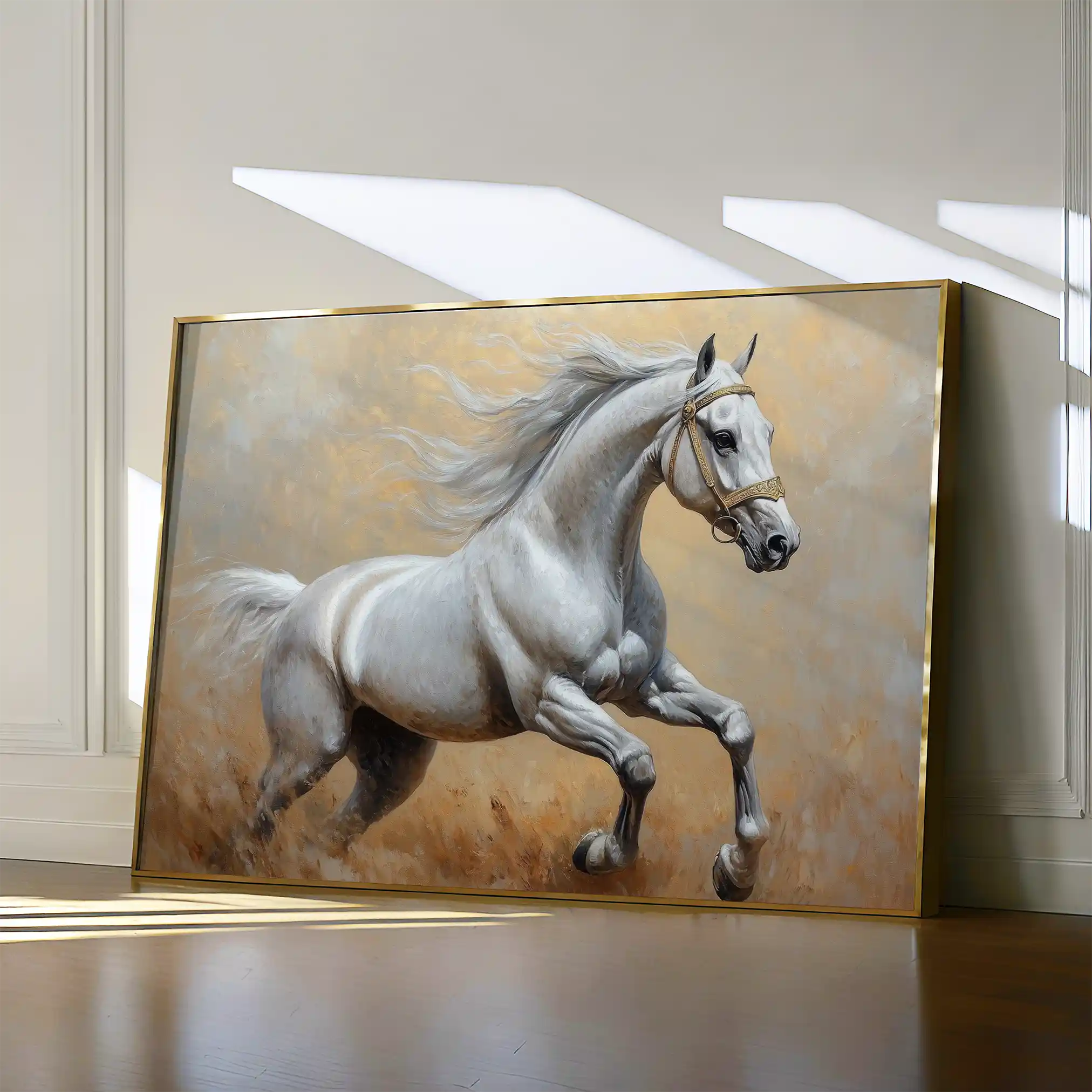 Horses 119 Canvas Art 60 x 40 cm / Black