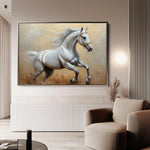 Horses 119 Canvas Art 60 x 40 cm / Black
