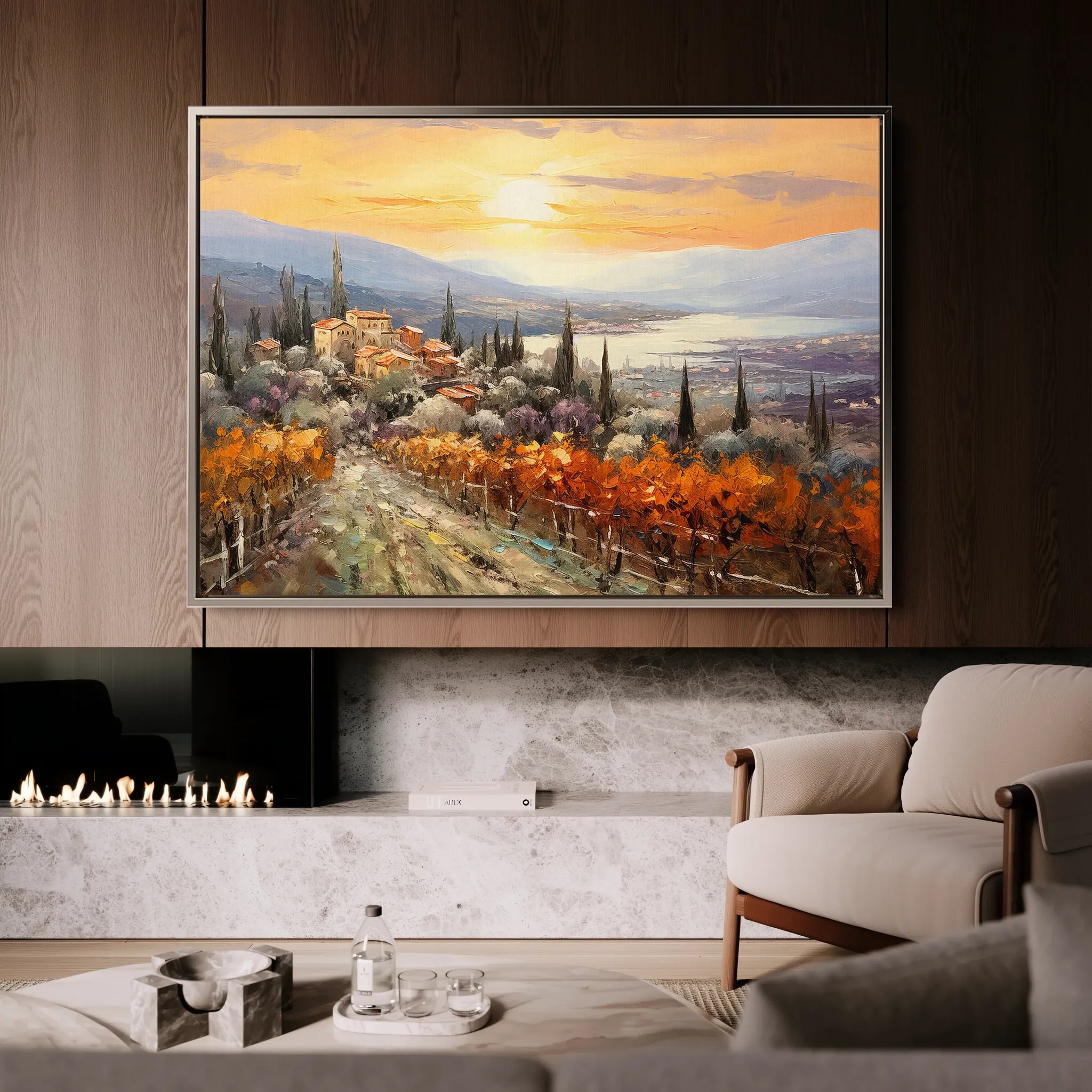 Landscape 119 Canvas Art 18" x 24" / 45 x 60 cm / Black