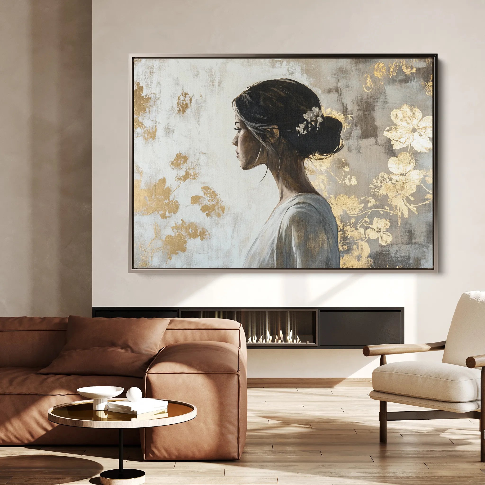 Portrait 119 Canvas Art 18" x 24" / 45 x 60 cm / Black