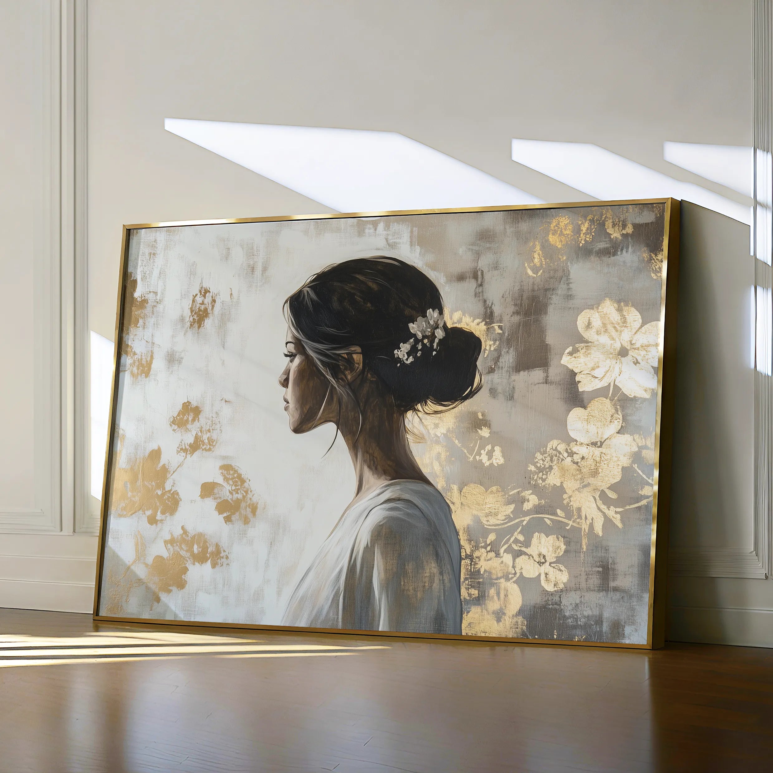Portrait 119 Canvas Art 18" x 24" / 45 x 60 cm / Black
