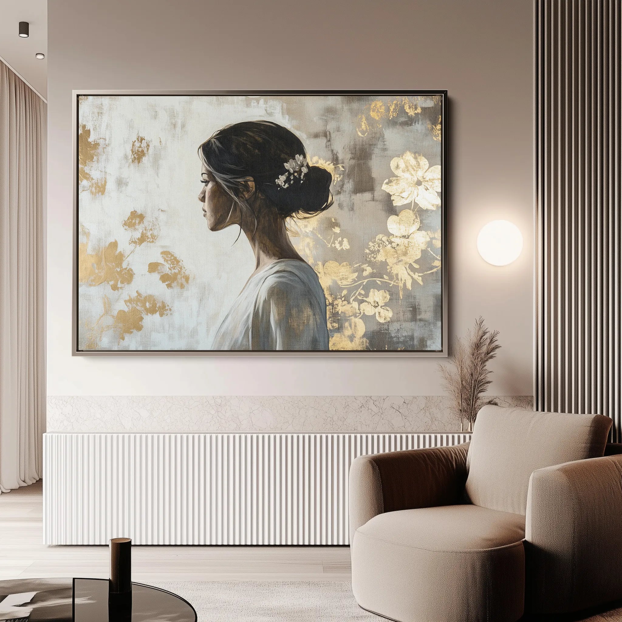 Portrait 119 Canvas Art 18" x 24" / 45 x 60 cm / Black