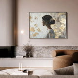 Portrait 119 Canvas Art 18" x 24" / 45 x 60 cm / Black