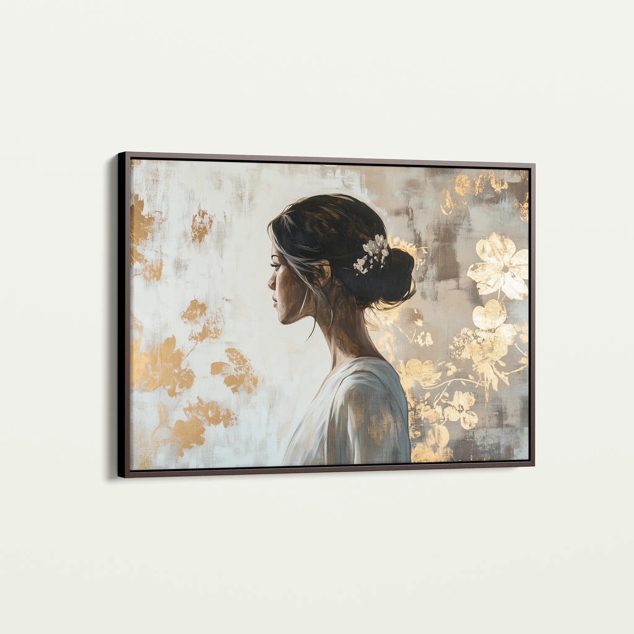 Portrait 119 Canvas Art 18" x 24" / 45 x 60 cm / Black