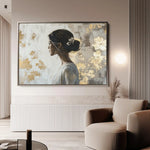 Portrait 119 Canvas Art 60 x 40 cm / Black