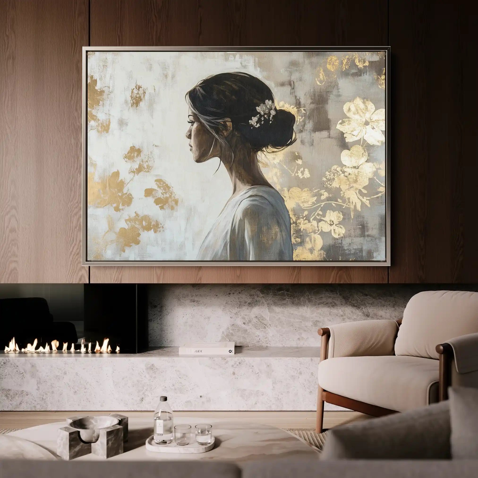 Portrait 119 Canvas Art 60 x 40 cm / Black