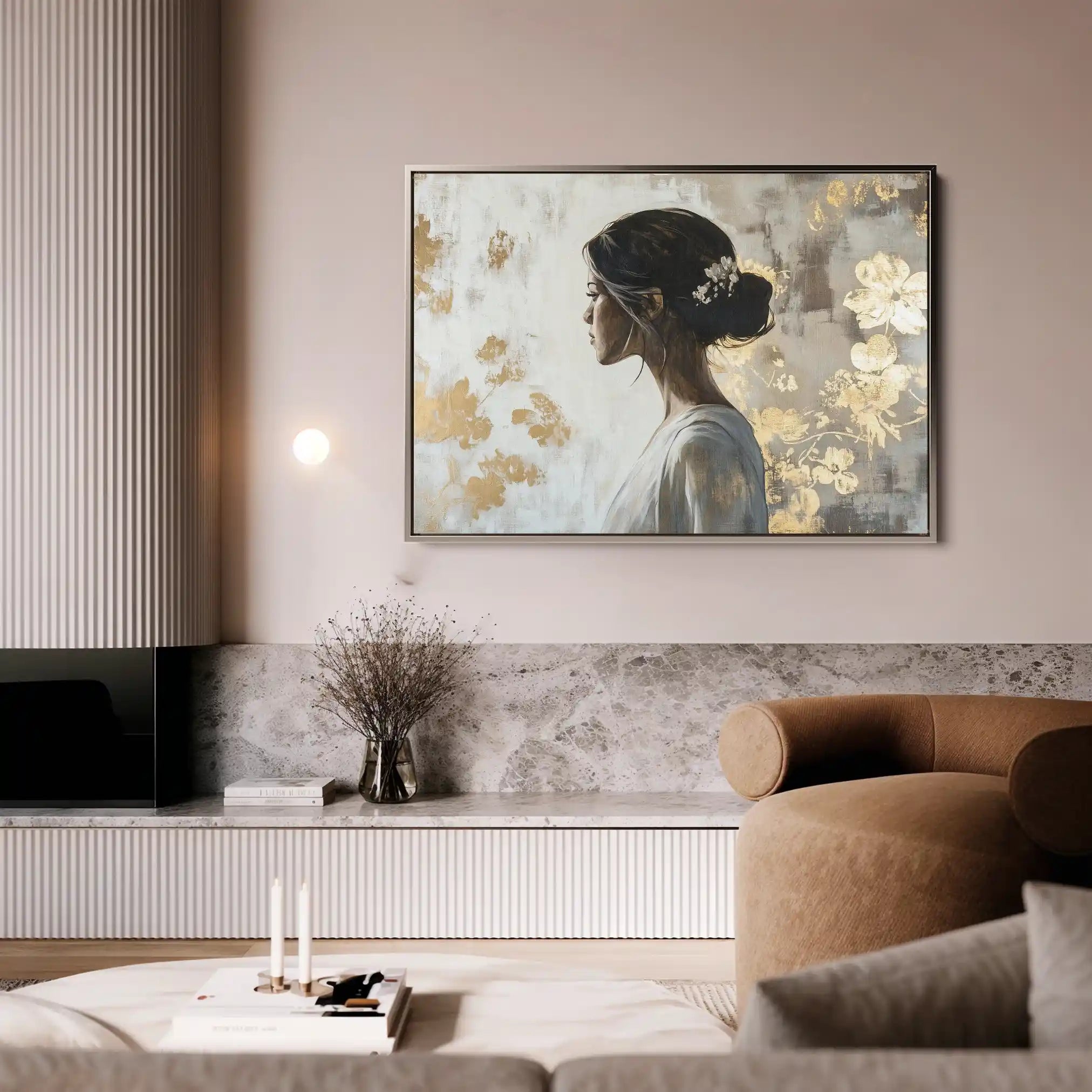 Portrait 119 Canvas Art 60 x 40 cm / Black