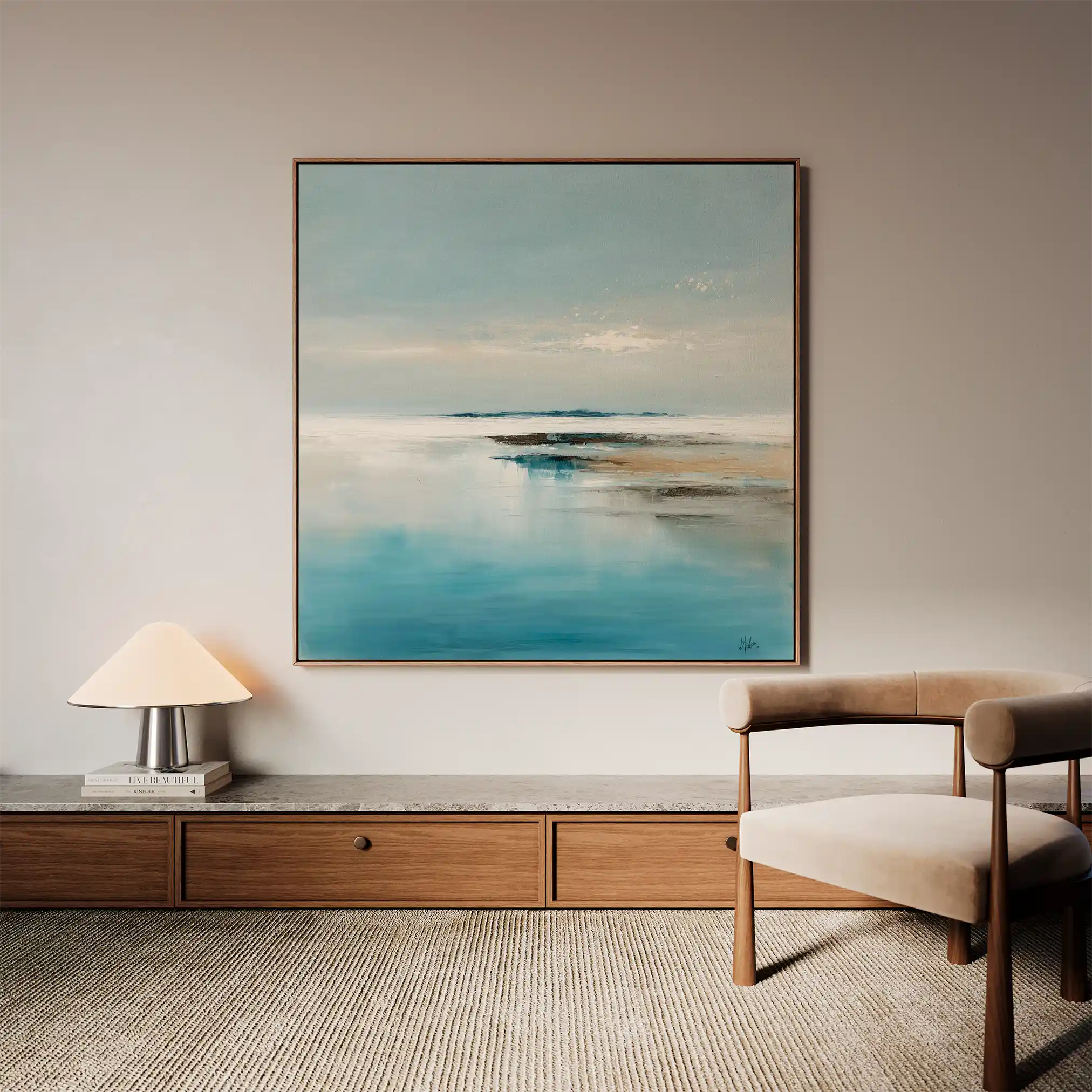 Abstract 1190 Canvas Art 60 x 60 cm / Black