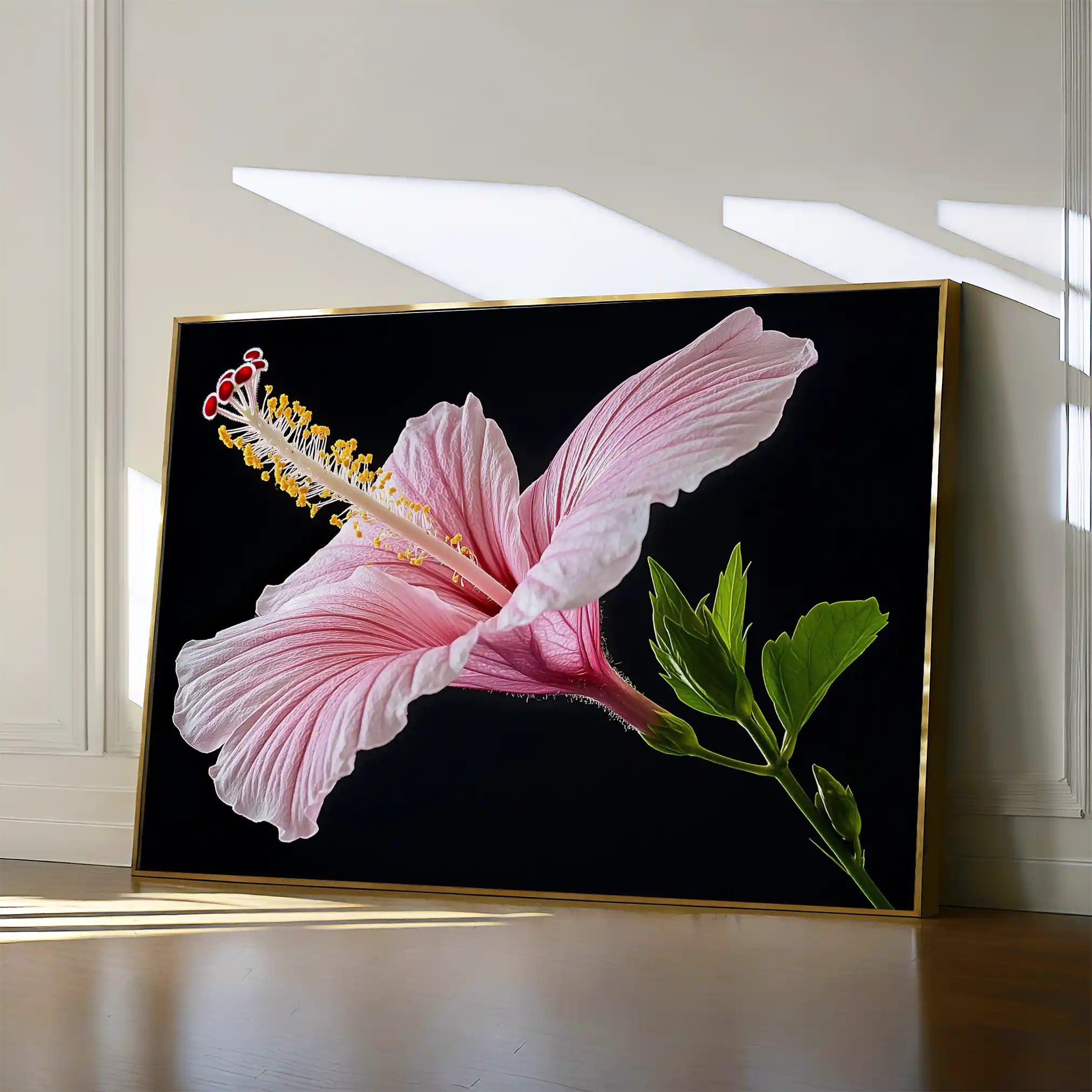 Floral 1190 Canvas Art 60 x 40 cm / Black