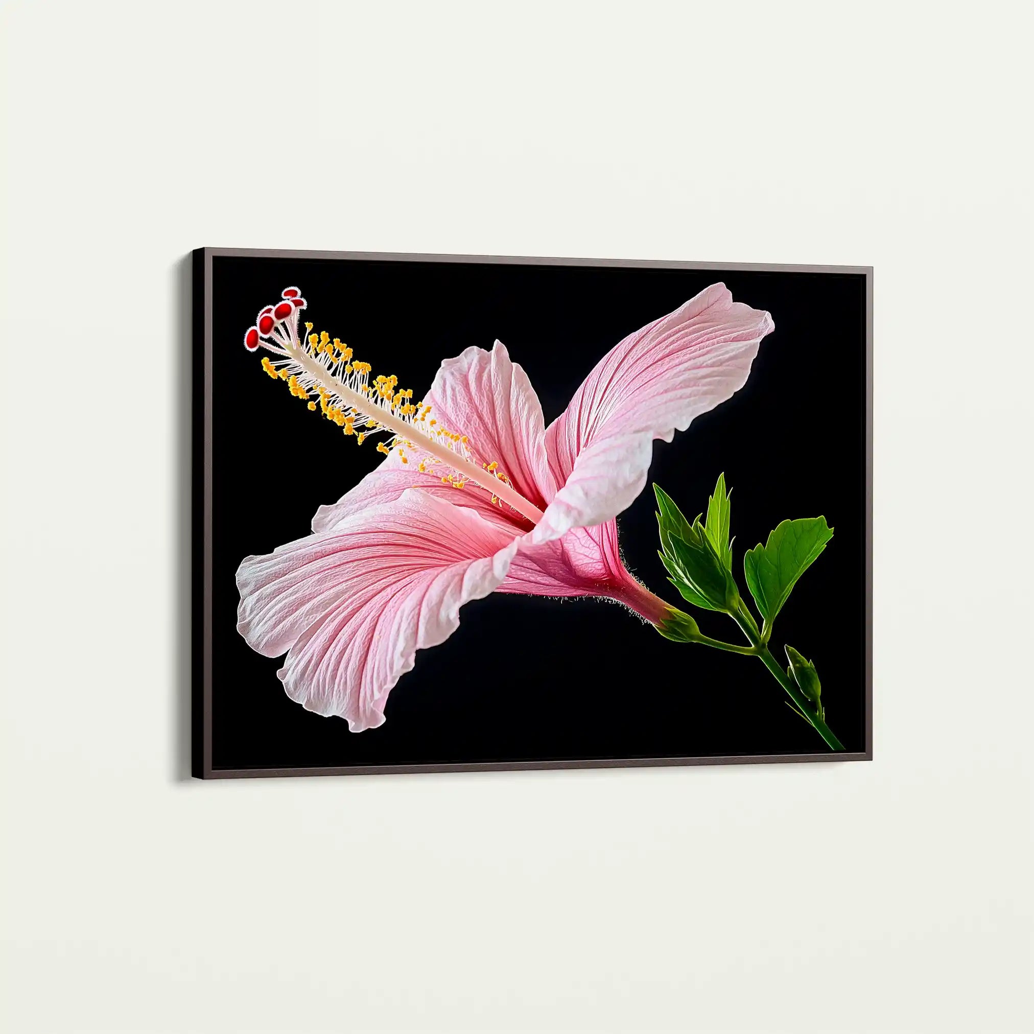 Floral 1190 Canvas Art 60 x 40 cm / Black
