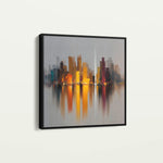 Abstract 1191 Canvas Art 16" x 16" / 40 x 40 cm / Black