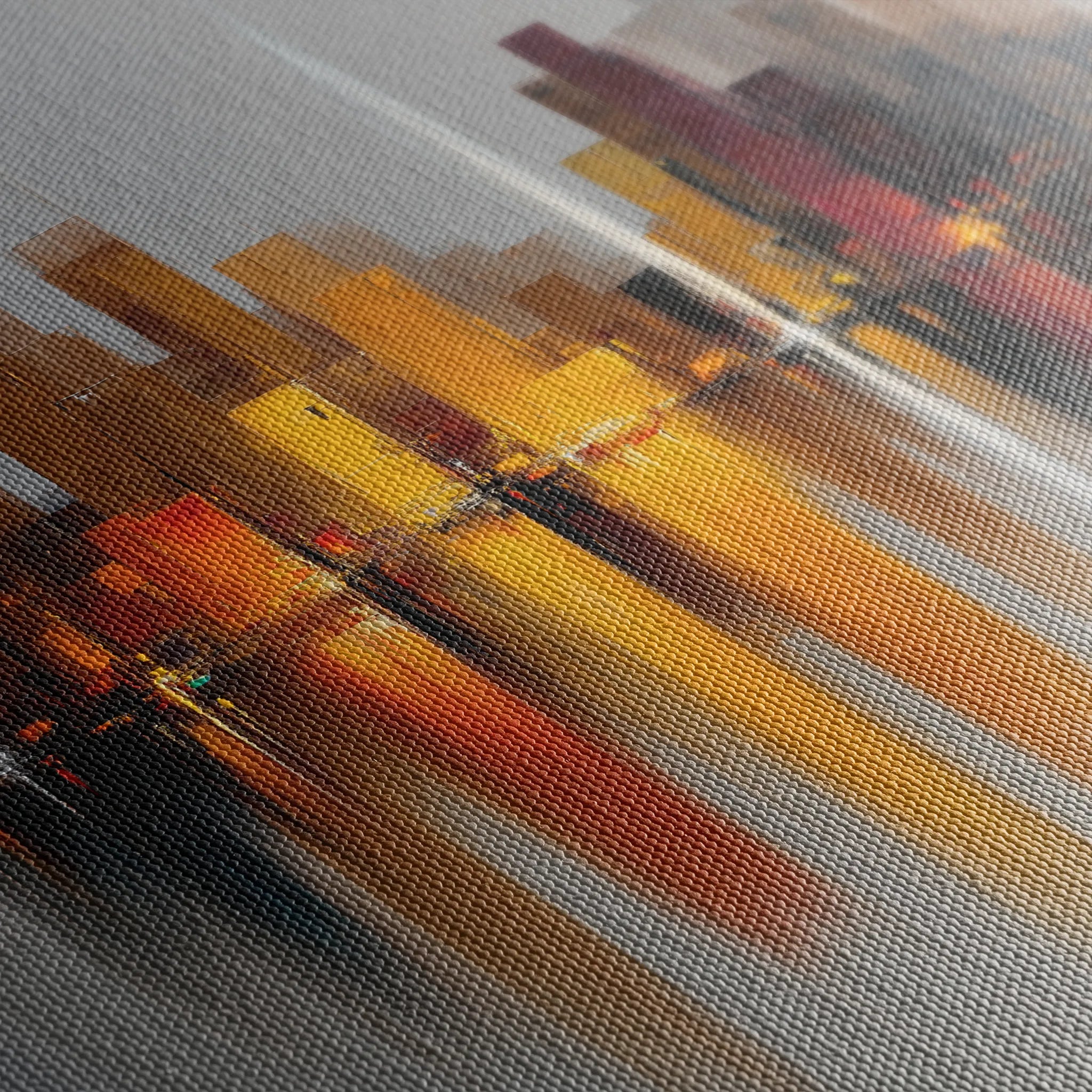 Abstract 1191 Canvas Art 16" x 16" / 40 x 40 cm / Black