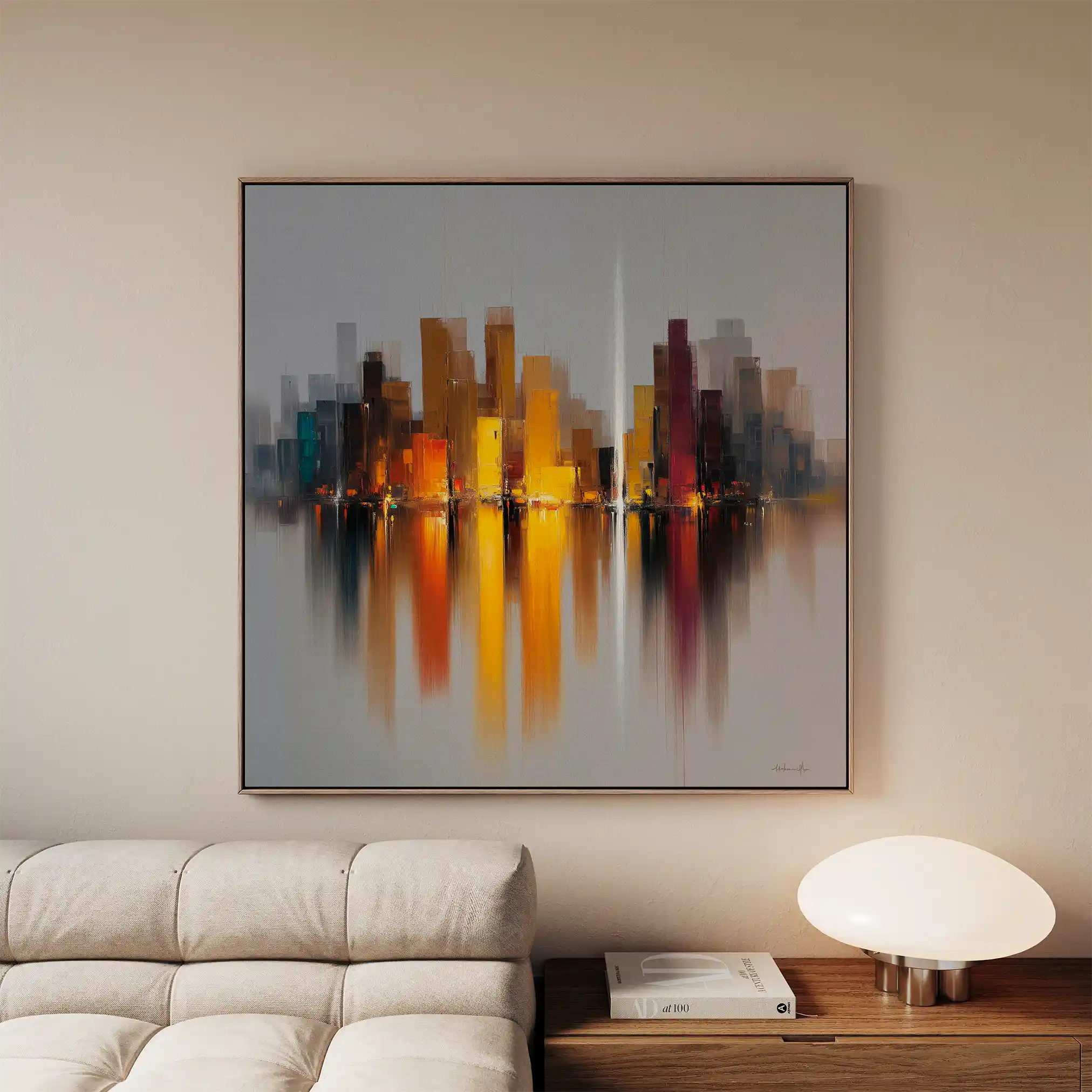 Abstract 1191 Canvas Art 60 x 60 cm / Black