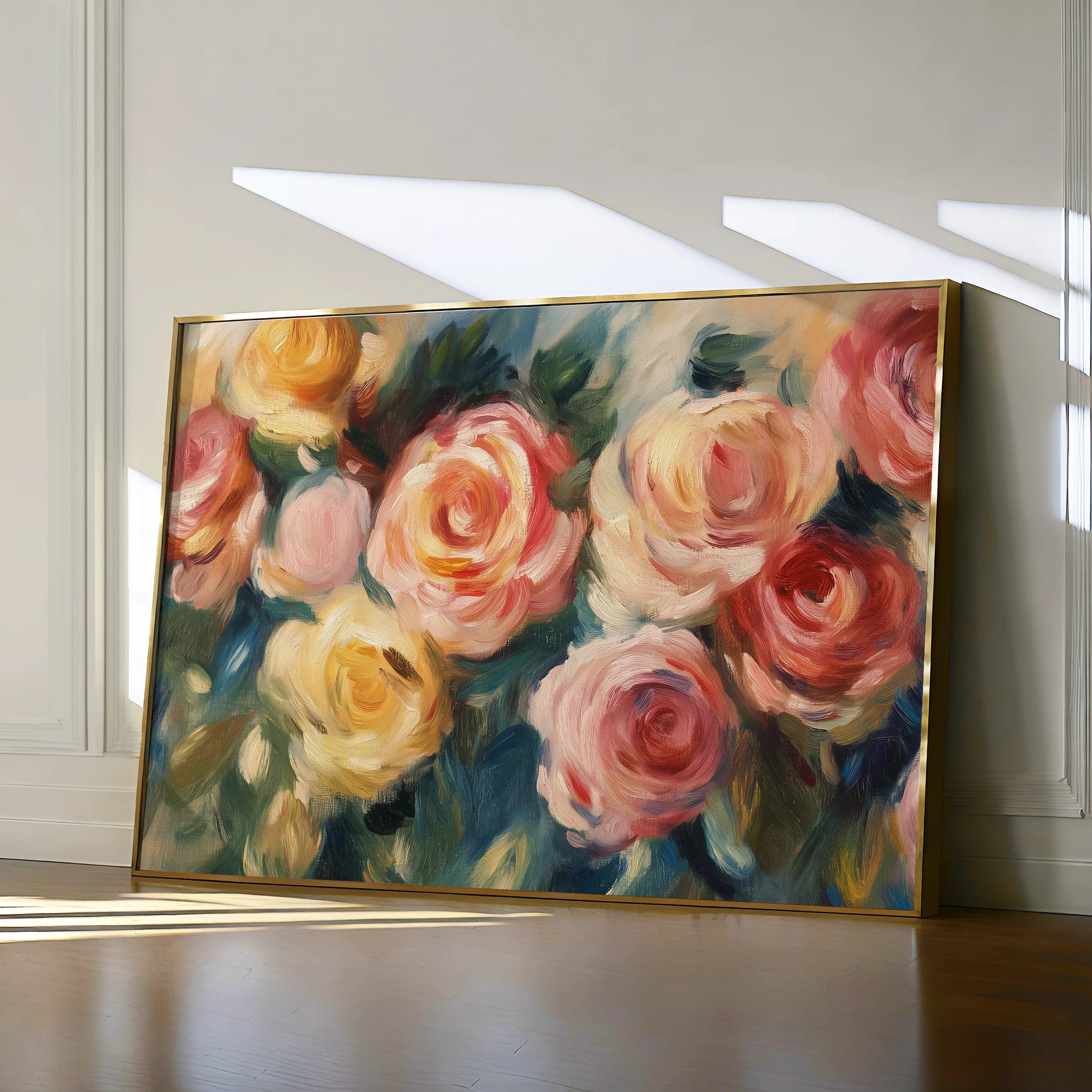 Floral 1191 Canvas Art 18" x 24" / 45 x 60 cm / Black