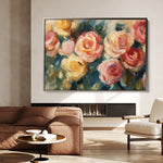 Floral 1191 Canvas Art 18" x 24" / 45 x 60 cm / Black