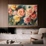 Floral 1191 Canvas Art 18" x 24" / 45 x 60 cm / Black