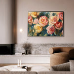 Floral 1191 Canvas Art 18" x 24" / 45 x 60 cm / Black