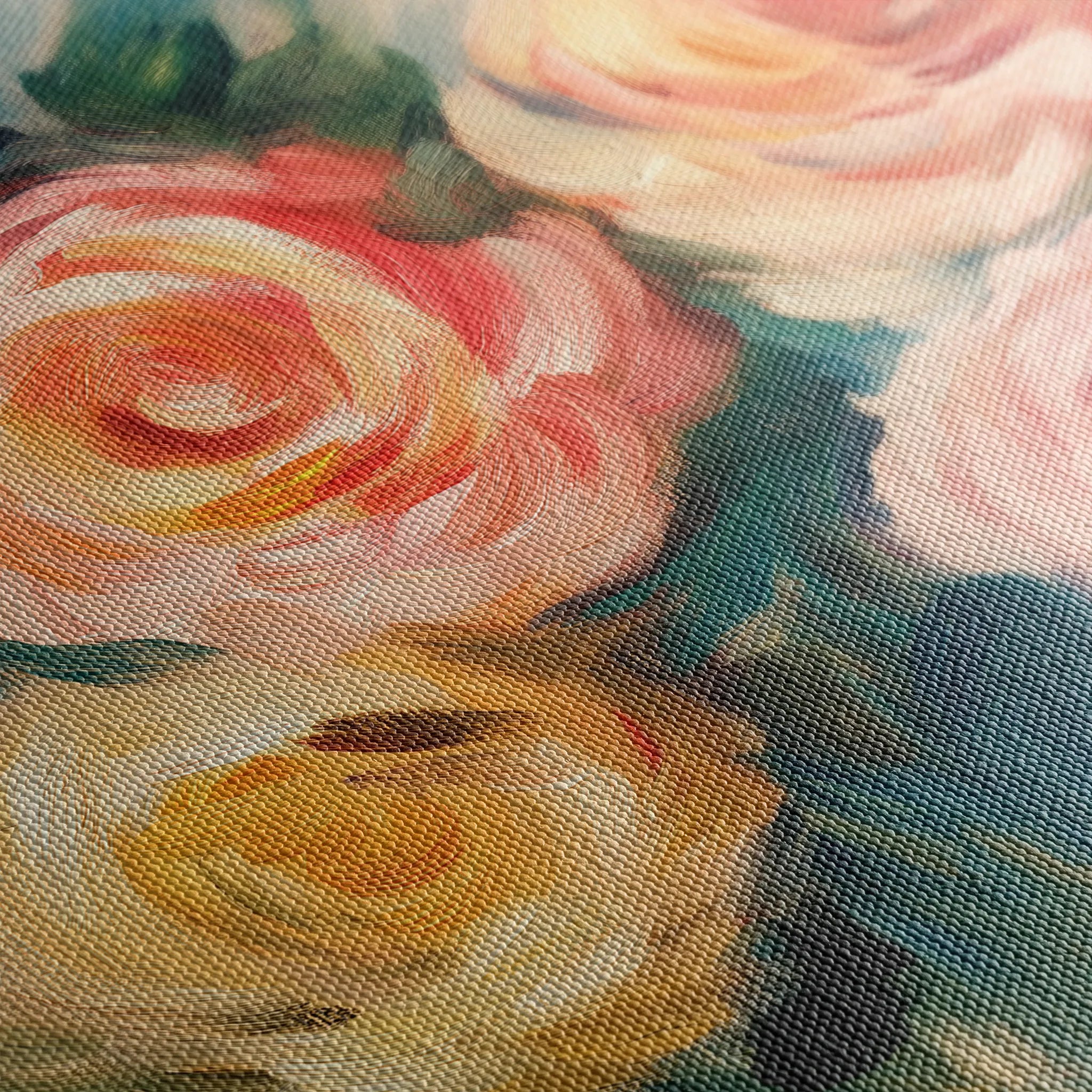 Floral 1191 Canvas Art 18" x 24" / 45 x 60 cm / Black