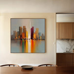 Abstract 1192 Canvas Art 60 x 60 cm / Black
